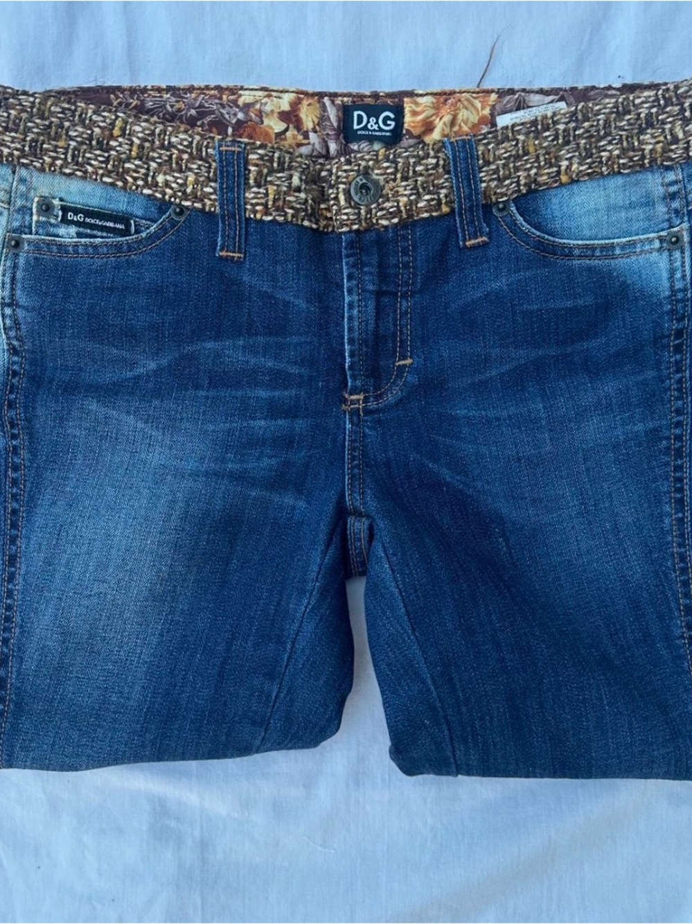 Dolce & Gabbana y2k capri jeans with Patterned Waistband - Picture 3 of 7